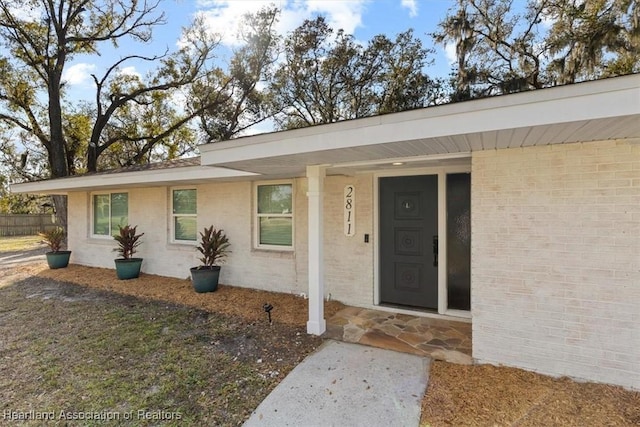 view of doorway to property