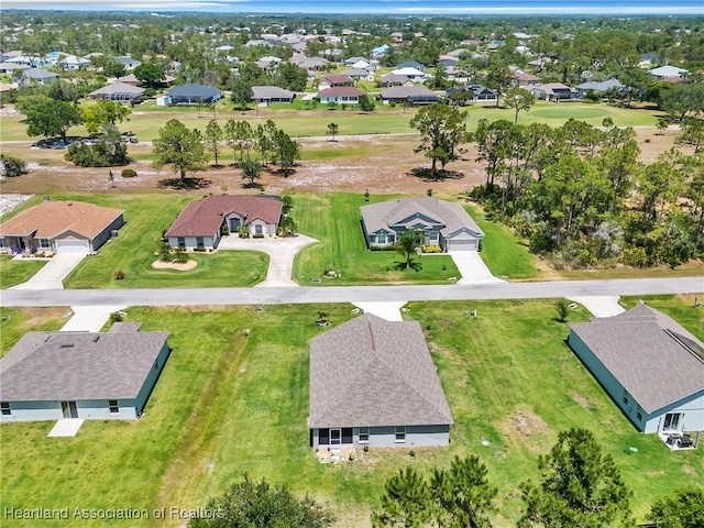 drone / aerial view with a residential view