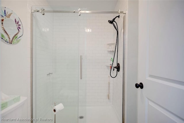 bathroom with walk in shower