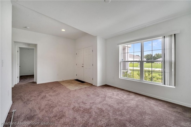 interior space featuring carpet flooring