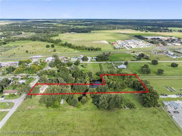 317 Old Bradenton Rd, Wauchula, FL 33873 - aerial overview of property's location with property parcel outlined