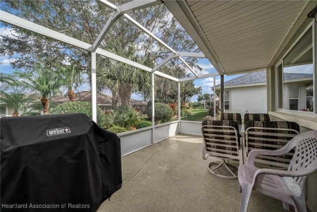 view of sunroom