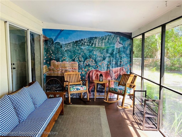 view of sunroom