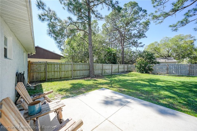 view of patio featuring a fenced backyard