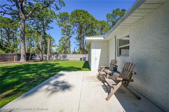 view of patio / terrace featuring a fenced backyard