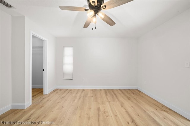 245 Lake Blvd, Sebring, FL 33875 - unfurnished room featuring light wood-type flooring and a ceiling fan