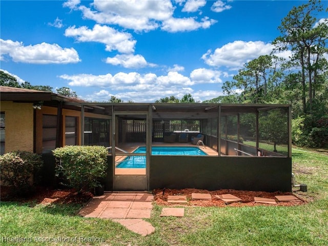 245 Lake Blvd, Sebring, FL 33875 - view of swimming pool with an outdoor living space