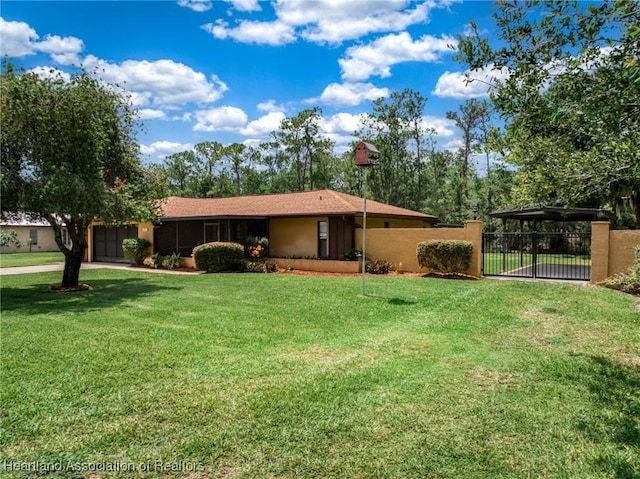 245 Lake Blvd, Sebring, FL 33875 - back of property with a detached carport and a gate