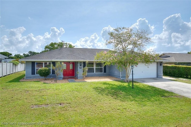 1712 Sunrise Pl, Sebring, FL 33870 - ranch-style home featuring an attached garage, driveway, and stucco siding