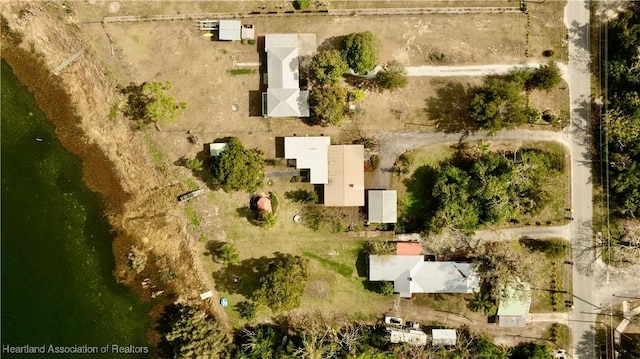 drone / aerial view with a rural view