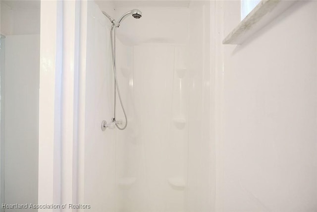 bathroom featuring walk in shower