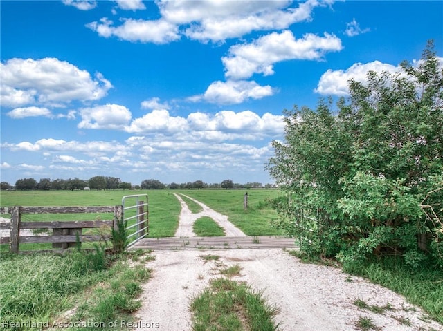 view of street featuring a rural view