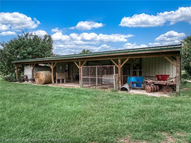 view of horse barn