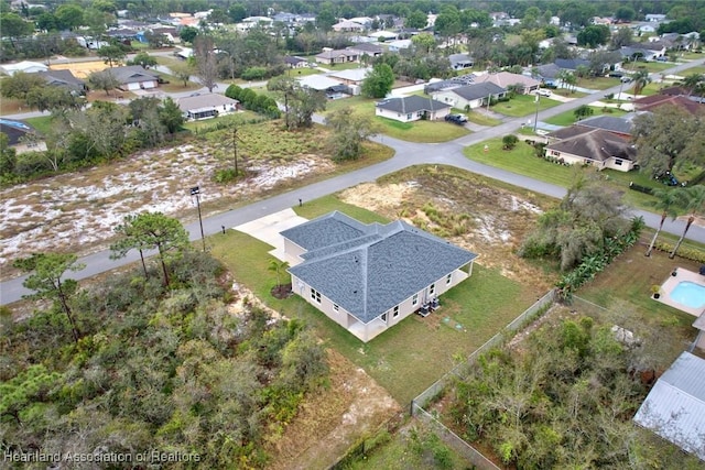 birds eye view of property featuring a residential view