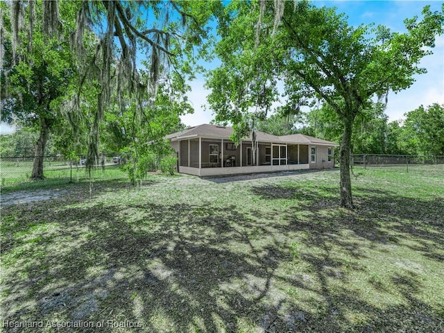 1954 Heard Rd, Wauchula, FL 33873 - view of yard featuring fence private yard and a sunroom