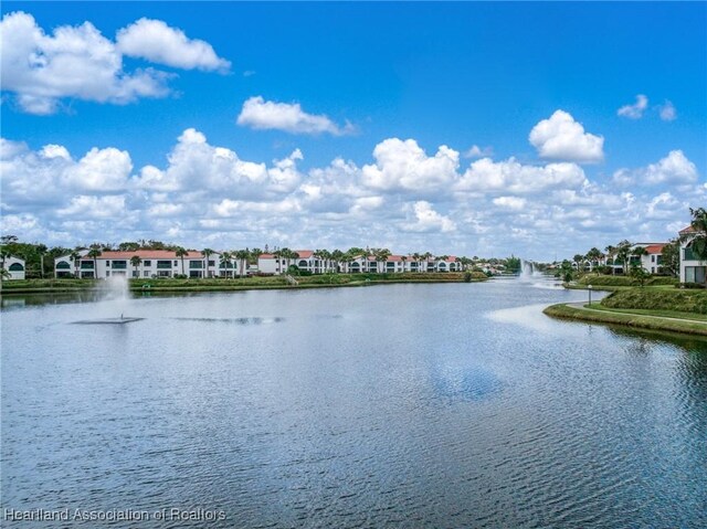 property view of water featuring a residential view