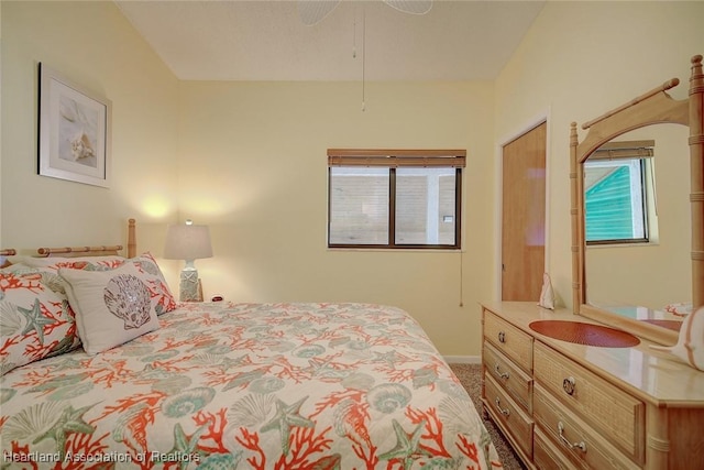 4773 Casablanca Cir Unit D22, Sebring, FL 33870 - bedroom with a ceiling fan, carpet flooring, and baseboards