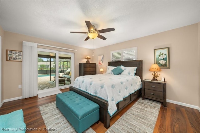 1904 Mulligan Rd, Sebring, FL 33872 - bedroom with access to outside, baseboards, multiple windows, and wood finished floors