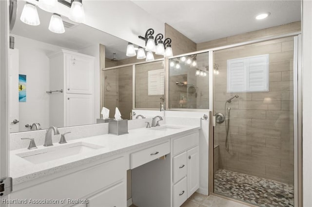 1904 Mulligan Rd, Sebring, FL 33872 - full bathroom with a stall shower and double vanity