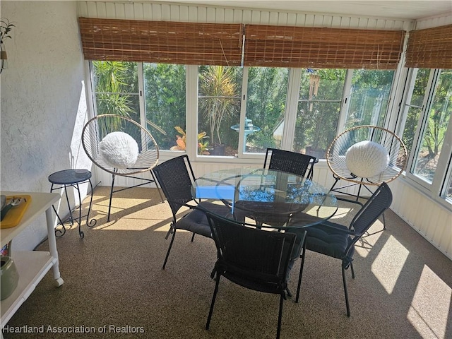 view of sunroom