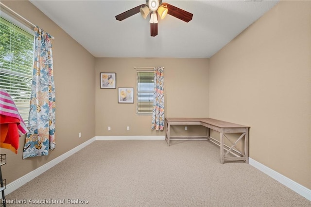 3038 Cedora Ter, Sebring, FL 33870 - carpeted spare room with a ceiling fan and plenty of natural light