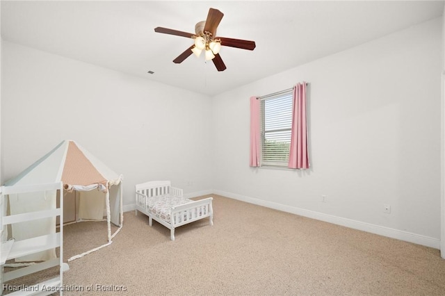 3038 Cedora Ter, Sebring, FL 33870 - unfurnished bedroom featuring carpet flooring and ceiling fan