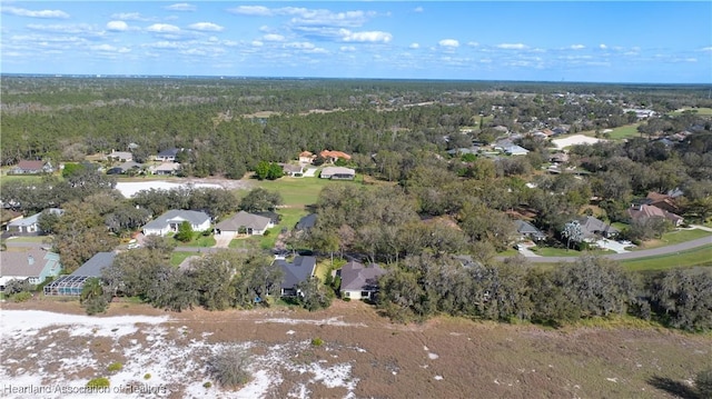 aerial view with a residential view