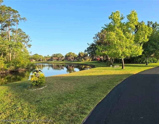 2919 Summertree Dr, Sebring, FL 33872 - surrounding community featuring a lawn and a water view