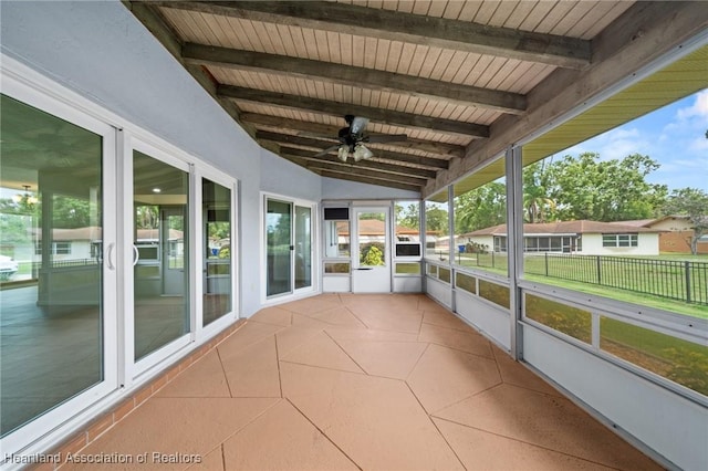 3912 Lafayette Ave, Sebring, FL 33875 - unfurnished sunroom with ceiling fan