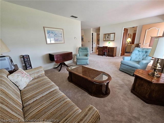 view of carpeted living room