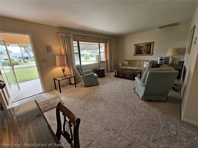 view of carpeted living room