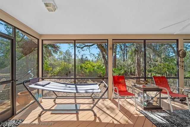 view of sunroom / solarium