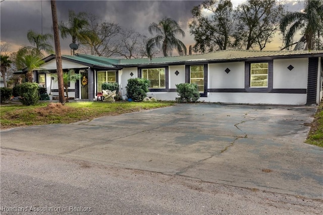 view of ranch-style home