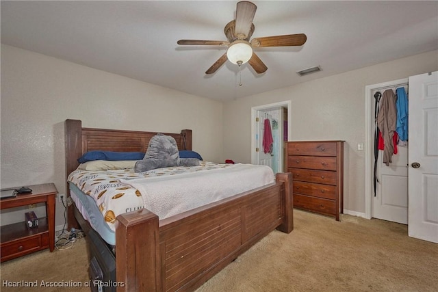 4703 Benton St, Lake Wales, FL 33859 - bedroom with light carpet and ceiling fan