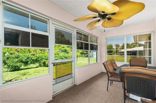 5808 Twisted Oaks Dr, Sebring, FL 33876 - sunroom / solarium with a ceiling fan