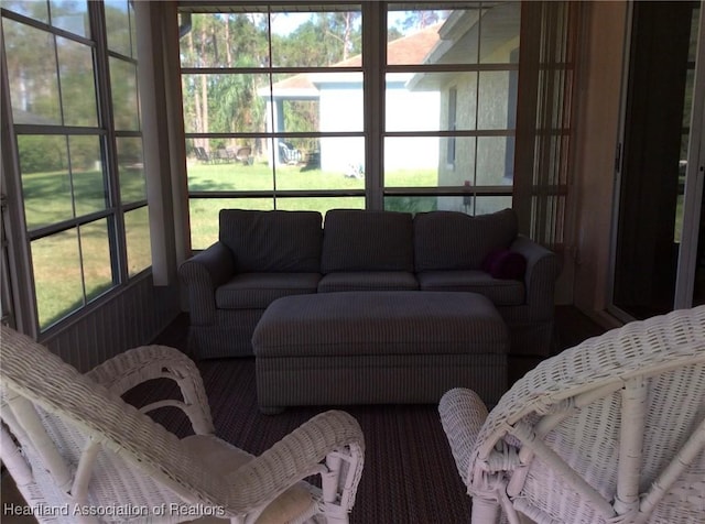 view of sunroom