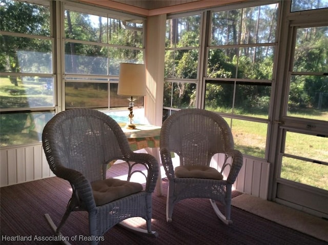 view of sunroom