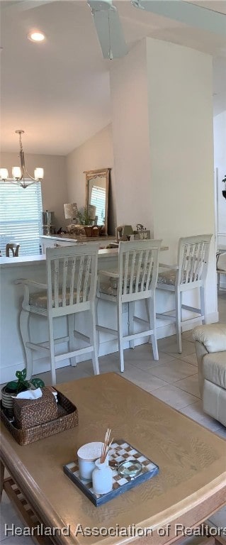2010 W Royalton Rd, Avon Park, FL 33825 - tiled dining room with a chandelier and recessed lighting