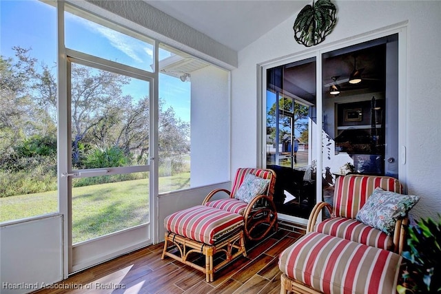 view of sunroom