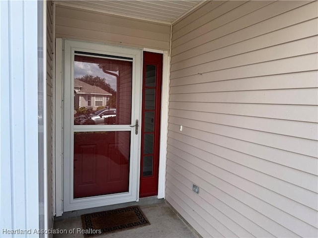 view of doorway to property