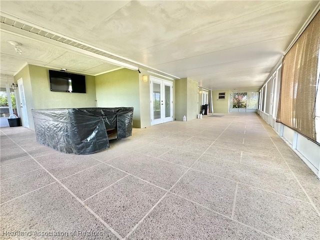 view of patio featuring french doors