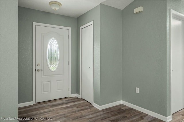 foyer featuring hardwood / wood-style flooring