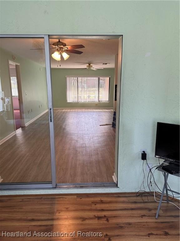 doorway featuring hardwood / wood-style floors