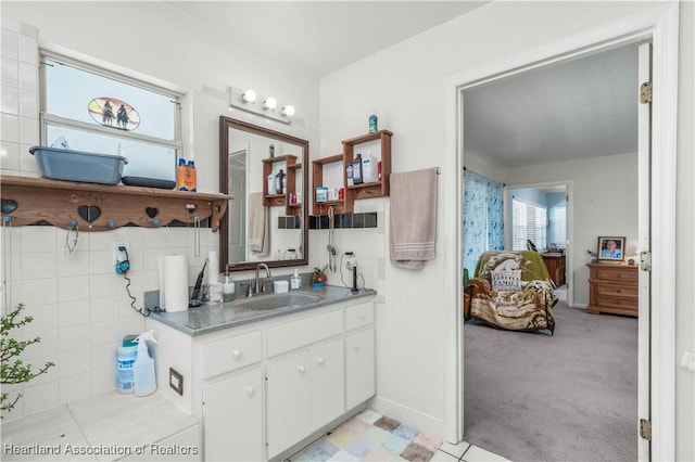 bathroom with vanity