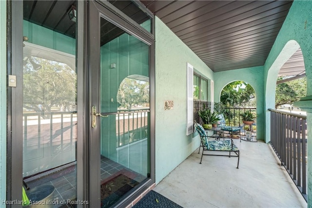 balcony with covered porch