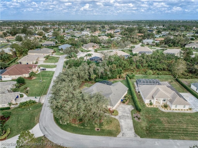 drone / aerial view with a residential view