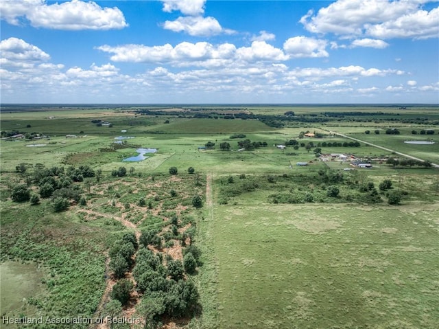 aerial view featuring a rural view