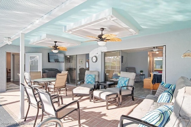 view of patio with an outdoor hangout area