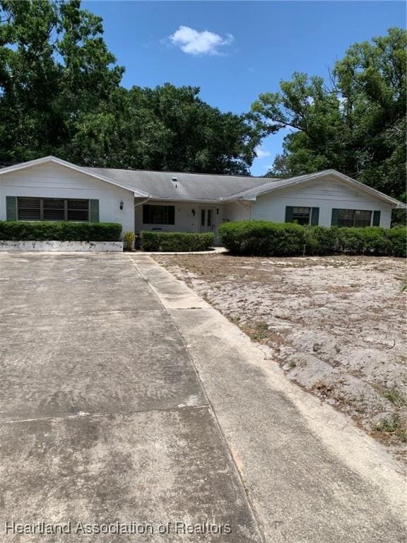 view of ranch-style home