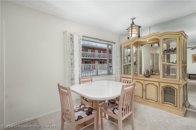 view of dining room